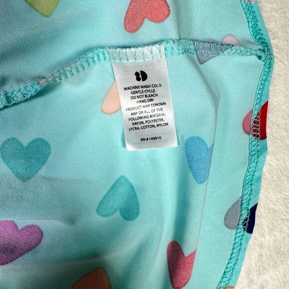 Dot Dot Smile Light Blue Heart Love Print Pink Red Blue Toddler Ballet Dress 2T - Picture 3 of 7